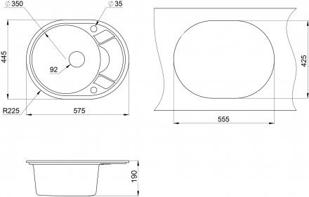 Кухонная мойка Granula GR-5802 графит