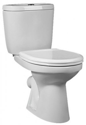 Унитаз компакт Santek Анимо Эконом с горизонтальным выпуском, 1-реж. арм., сиденье полипропилен 110035
